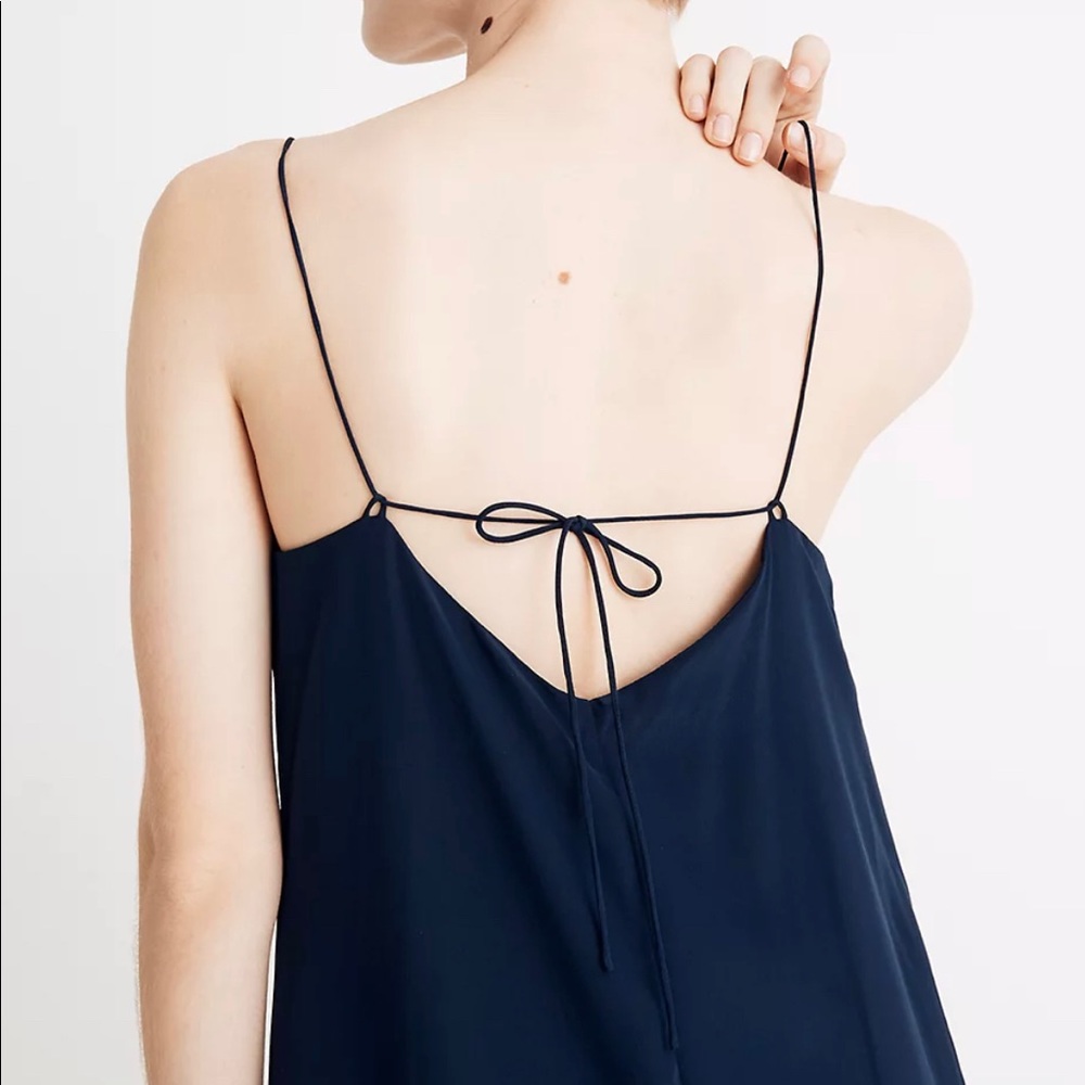 Madewell silk tie-back slip dress